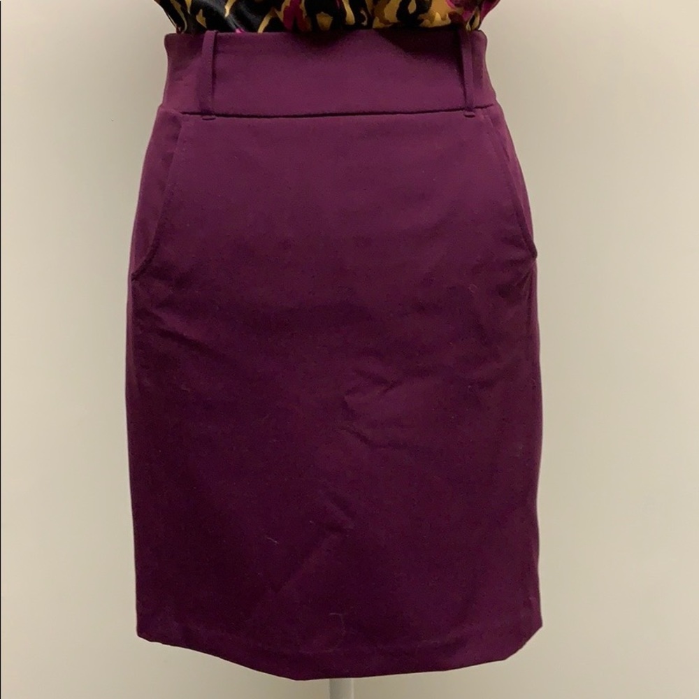 Size 4 Daisy Fuentes Plum Skirt with Pockets